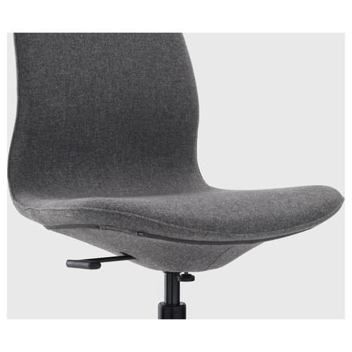 LÅNGFJÄLL Office chair, Gunnared dark grey/black, 68x68 cm