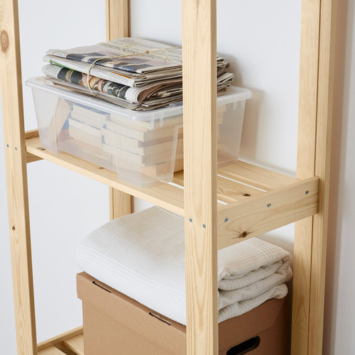 ALBERT Shelving unit, softwood, 64x28x159 cm