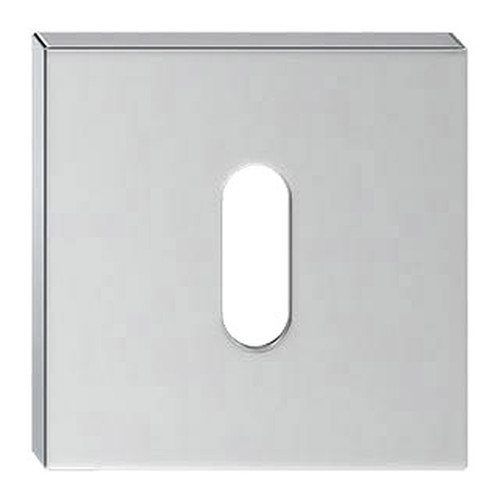 Door Escutcheon Q, square, glossy chrome