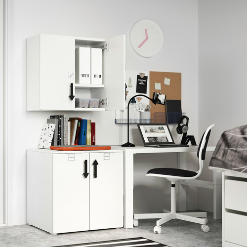 SMÅSTAD Wall cabinet, white white, with 1 shelf, 60x30x60 cm