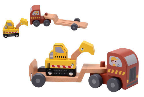 JOUECO Wooden Truck with Loader 18m+