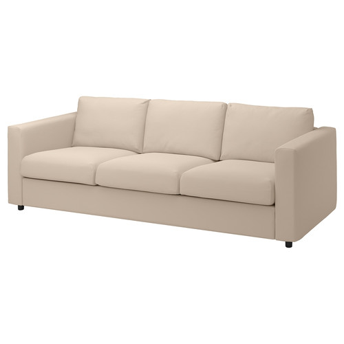 VIMLE Cover for 3-seat sofa, Hallarp beige