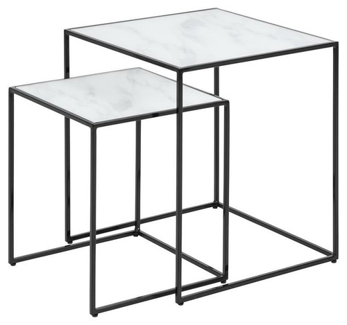 Nesting Tables Set of 2 Bolton, white