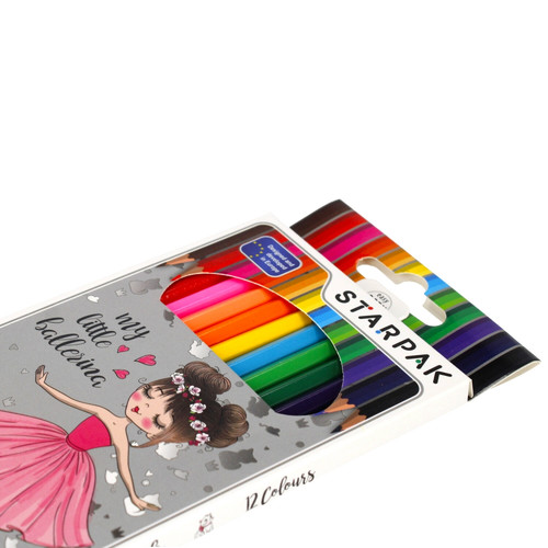 Starpak Colour Pencils 12 Colours Ballerina