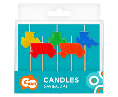 Birthday Picks Candles Constructions, metallic, 5pcs