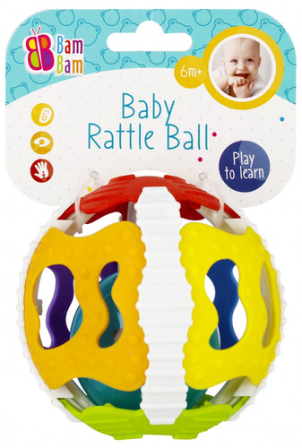 Bam Bam Soft Rattle Ball 6m+