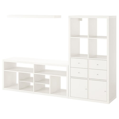 KALLAX / LACK TV storage combination, white, 224x39x147 cm