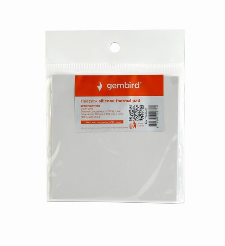 Gembird Heatsink Silicone Thermal Pad 100x100x1 mm