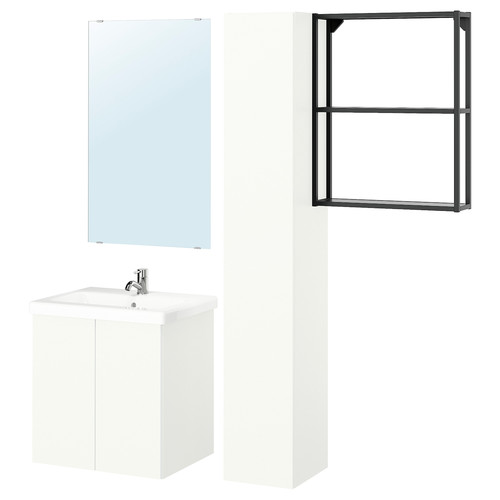 ENHET Bathroom, anthracite/white, 64x43x65 cm