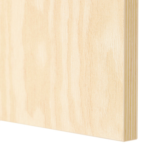 KALBÅDEN Door with hinges, lively pine effect, 60x180 cm