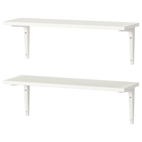 BURHULT / SIBBHULT Wall shelf combination, white/white, 59x20 cm