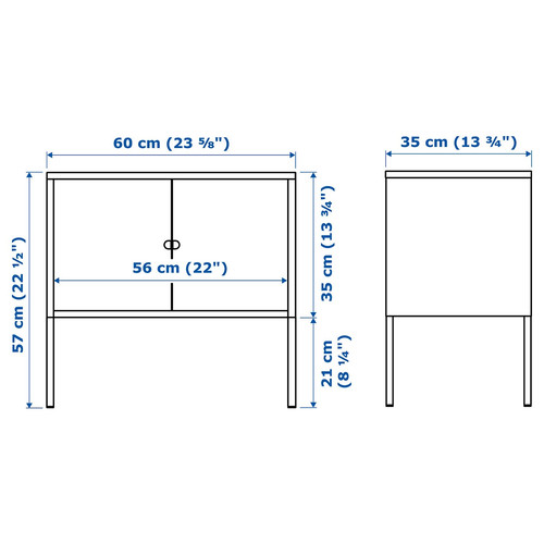 LIXHULT Cabinet, metal, grey, 60x35 cm