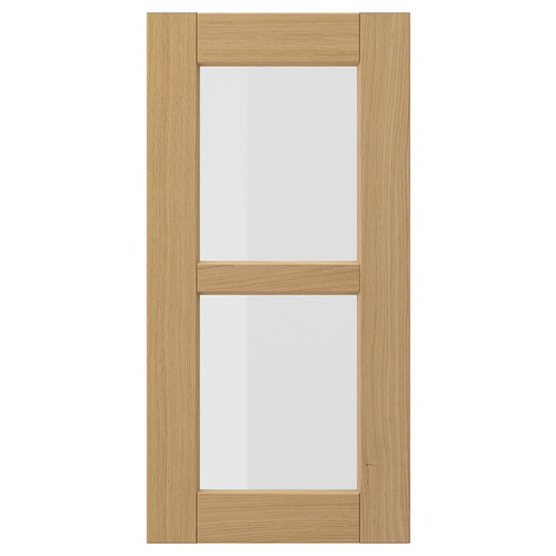 FORSBACKA Glass door, oak, 30x60 cm