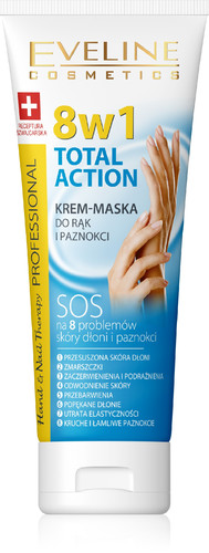 Eveline Hand & Nail Therapy Total Action 8in1 Hand & Nail Cream 75ml