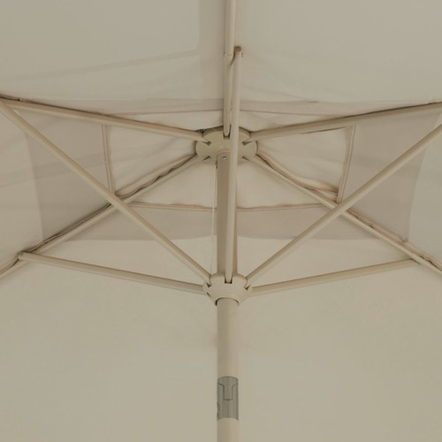 Garden Parasol Umbrella GoodHome Carambole 2 x 3 m, beige