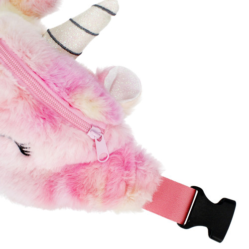 Starpak Plush Waist Bag Fanny Pack Unicorn, pink