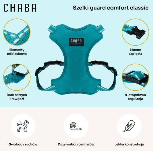 CHABA Dog Harness Guard Comfort Classic L, sea