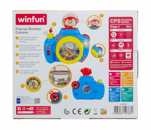 Winfun Pop--up Monkey Camera 9m+