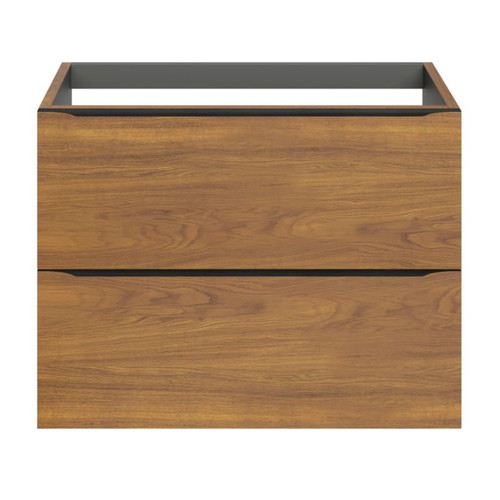 Goodhome Wall-mounted Basin Cabinet Imandra 80 cm, walnut