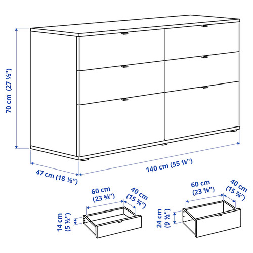 VIHALS Storage combination, white, 245x47x140 cm