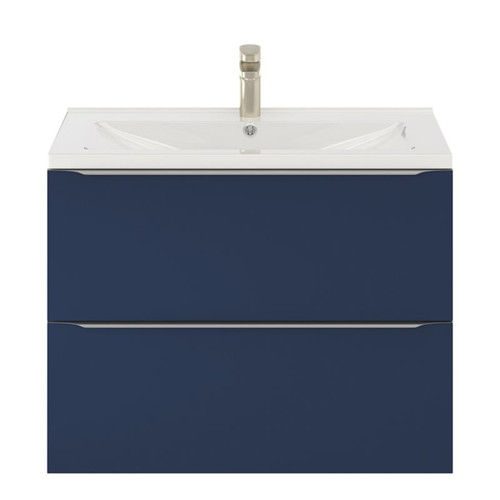 Goodhome Wall-mounted Basin Cabinet Imandra 80cm, matt dark blue