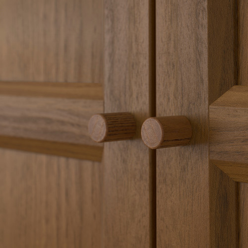 OXBERG Door, brown walnut, 40x192 cm