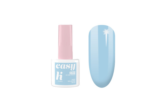 Hi Hybrid UV Gel Nail Polish Easy 3in1 Vegan no. 606 Relaxing Blue 5ml