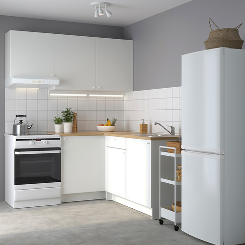 KNOXHULT Corner kitchen, white, 182x183x220 cm