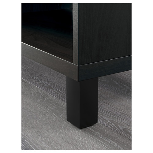 BESTÅ Cabinet unit, black-brown, 60x40x202 cm