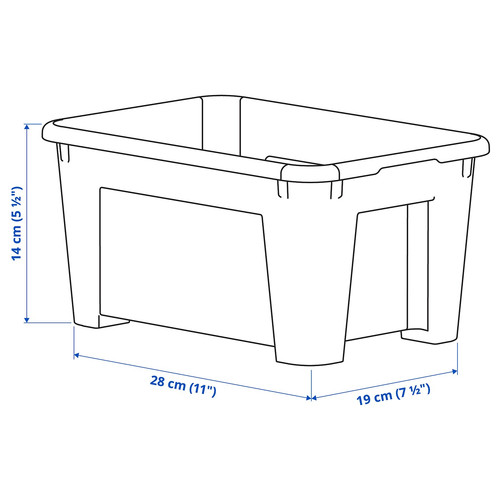 SAMLA Box, transparent, 28x19x14 cm/5 l