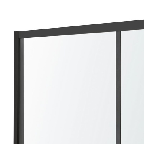 GoodHome Sliding Shower Door Ahti 120 cm, chrome/black