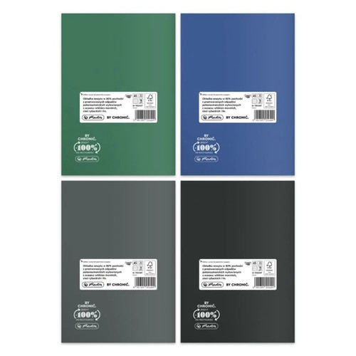 Notebook A5 60 Pages Squared Ocean Colors 5pcs, assorted colours