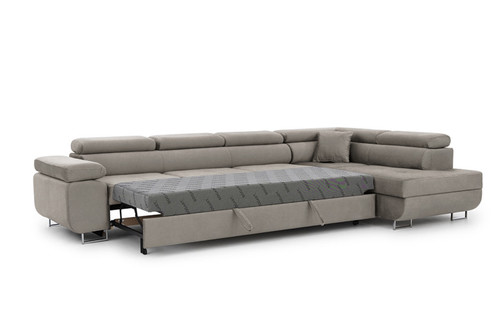 Corner Sofa-Bed Right Annabelle Maxi Vena 7, beige