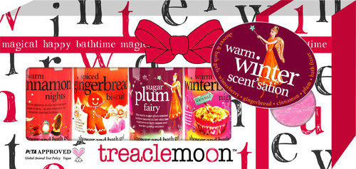 TREACLEMOON Gift Set Warm Winter Scentsation (Body Wash 4x Bath Bomb 1x)