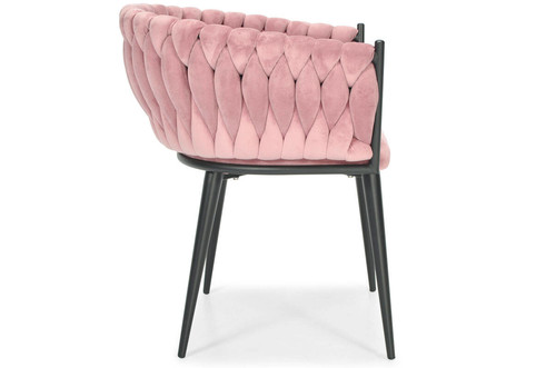 Glamour Braided Chair ROSA, powder pink