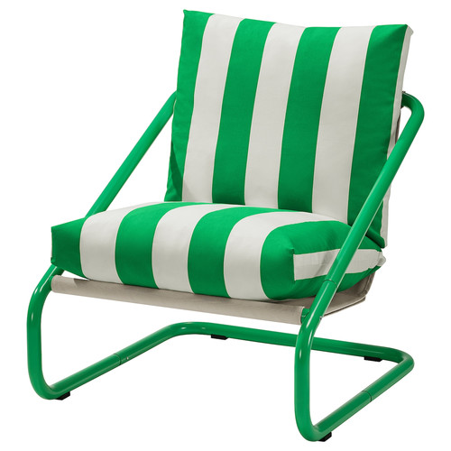 ÖNNESTAD Armchair, Radbyn white/green