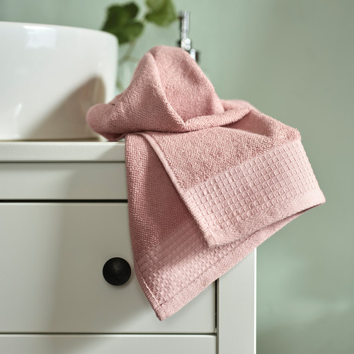 VINARN Hand towel, light pink, 50x100 cm