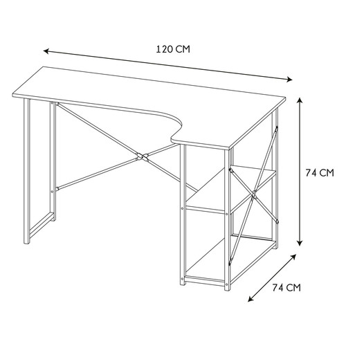 Corner Desk Stand, black