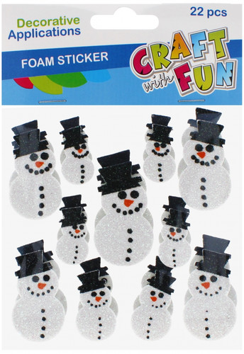 Craft Christmas Stickers Snowman 22pcs