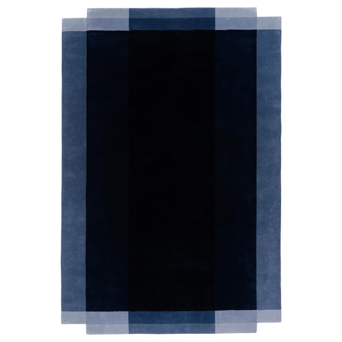 GNETGRÄS Rug, low pile, dark blue/handmade, 200x300 cm