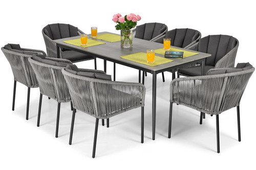 Outdoor Dining Furniture Set VICTORIA, grey