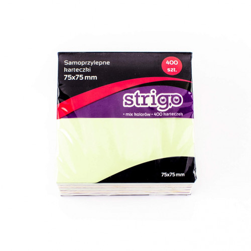 Strigo Sticky Notes 75x75mm 400pcs Pastel