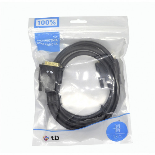 TB DVI Cable M 24 + 1 1.8m, black, gold plated