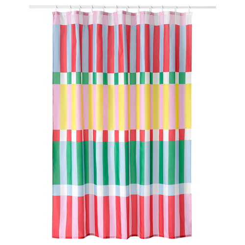 BANJANTRÄD Shower curtain, multicolour, 180x200 cm