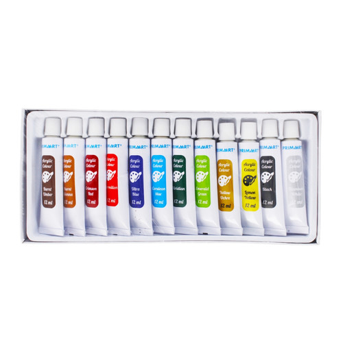 Prima Art Acrylic Paints 12 Colours x 12ml