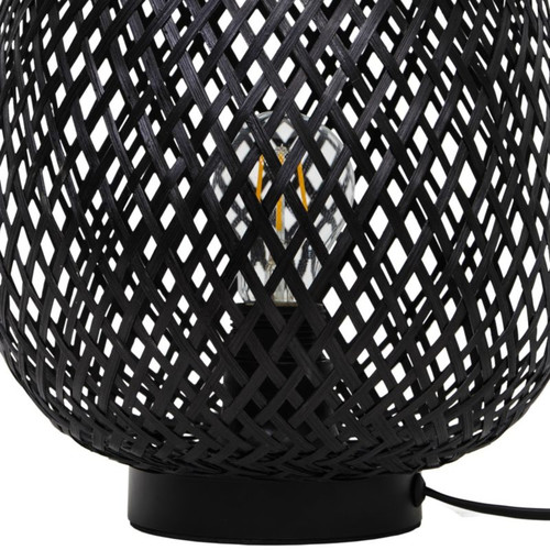 GoodHome Table Lamp Kasungu E27, black/white