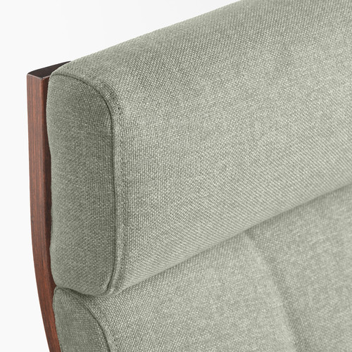 POÄNG Armchair, brown/Gunnared light green