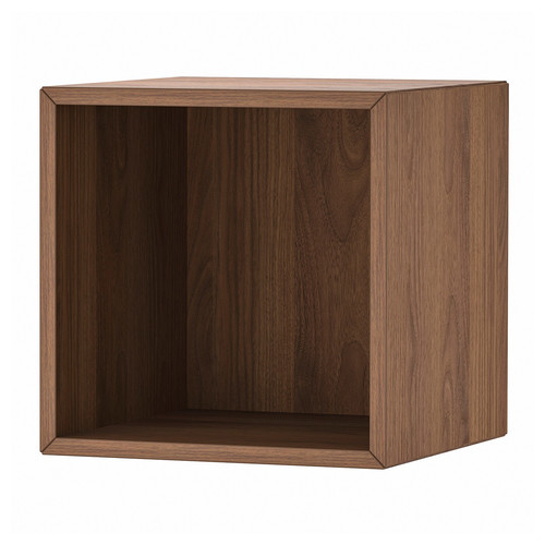 EKET Wall-mounted shelving unit, walnut effect, 35x35x35 cm