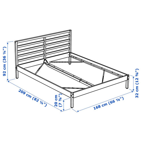 TARVA Bed frame, pine, 160x200 cm