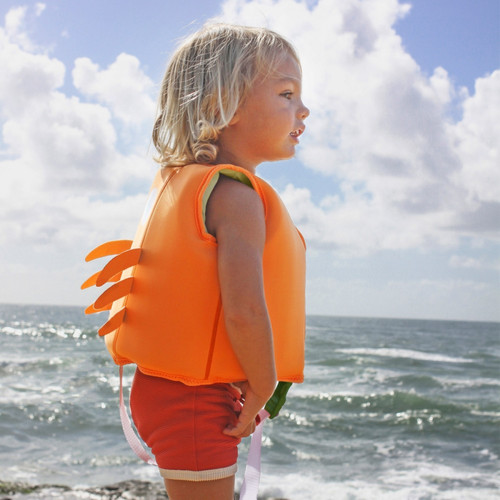 Sunnylife Children's Swim Vest Sonny the Sea Creature Neon Orange, 2-3 years